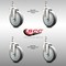 Service Caster 5 Inch 316SS Thermoplastic Rubber Wheel Swivel 12mm Threaded Stem Caster Set SCC-SS316TS20S514-TPRB-M1215-4 - alternate 4